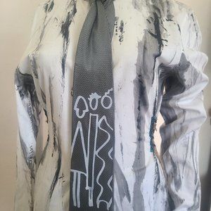 Handpainted upcycled  Unisex Vintage ties